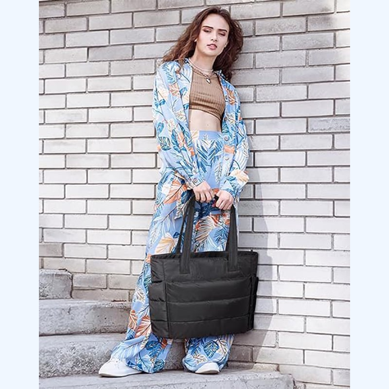 Celeste | Lightweight Puffy Tote Bag